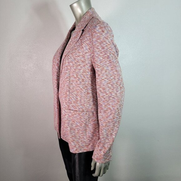 Lands' End Jacket Size S 6-8 Pockets Stretch Button Front Long Sleeve Multi NWT - Picture 3 of 8